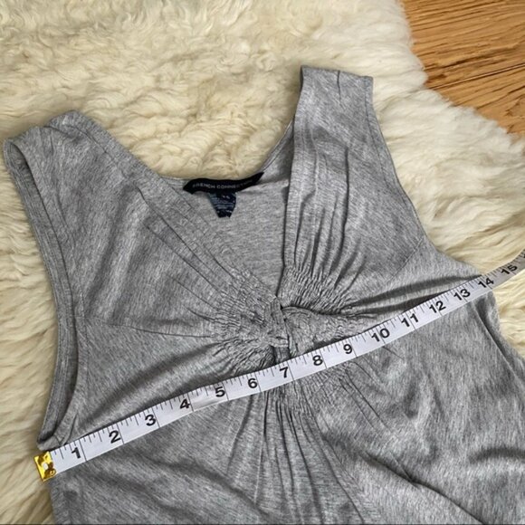 French Connection Twist Front Grey Tank Dress XS - Picture 12 of 14